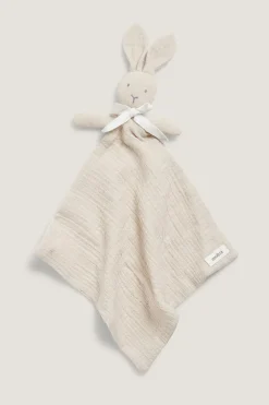 Baby beige bunny security blanket