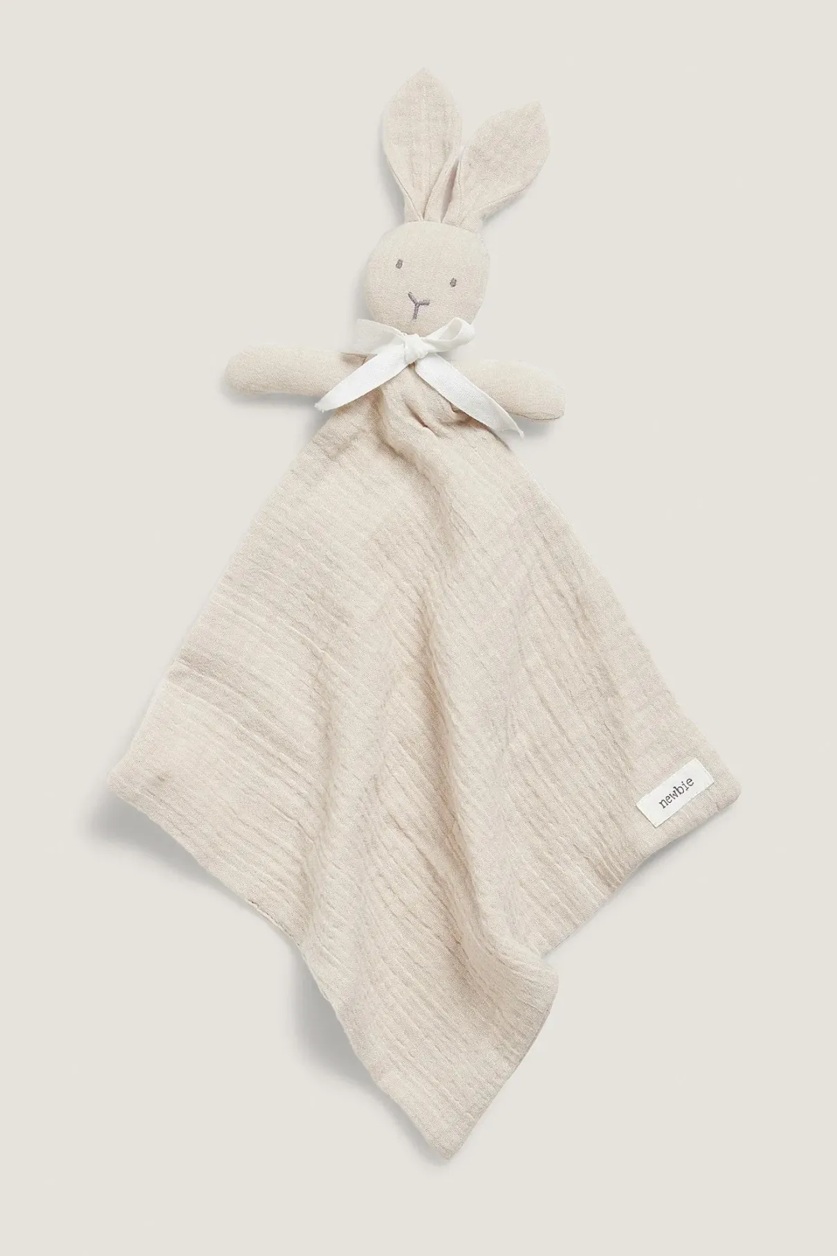Baby beige bunny security blanket
