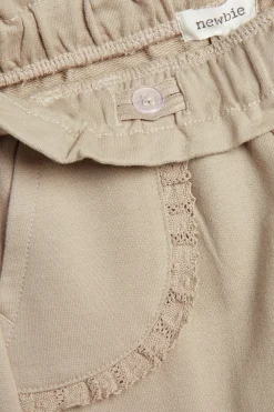 Baby beige joggers with lace details