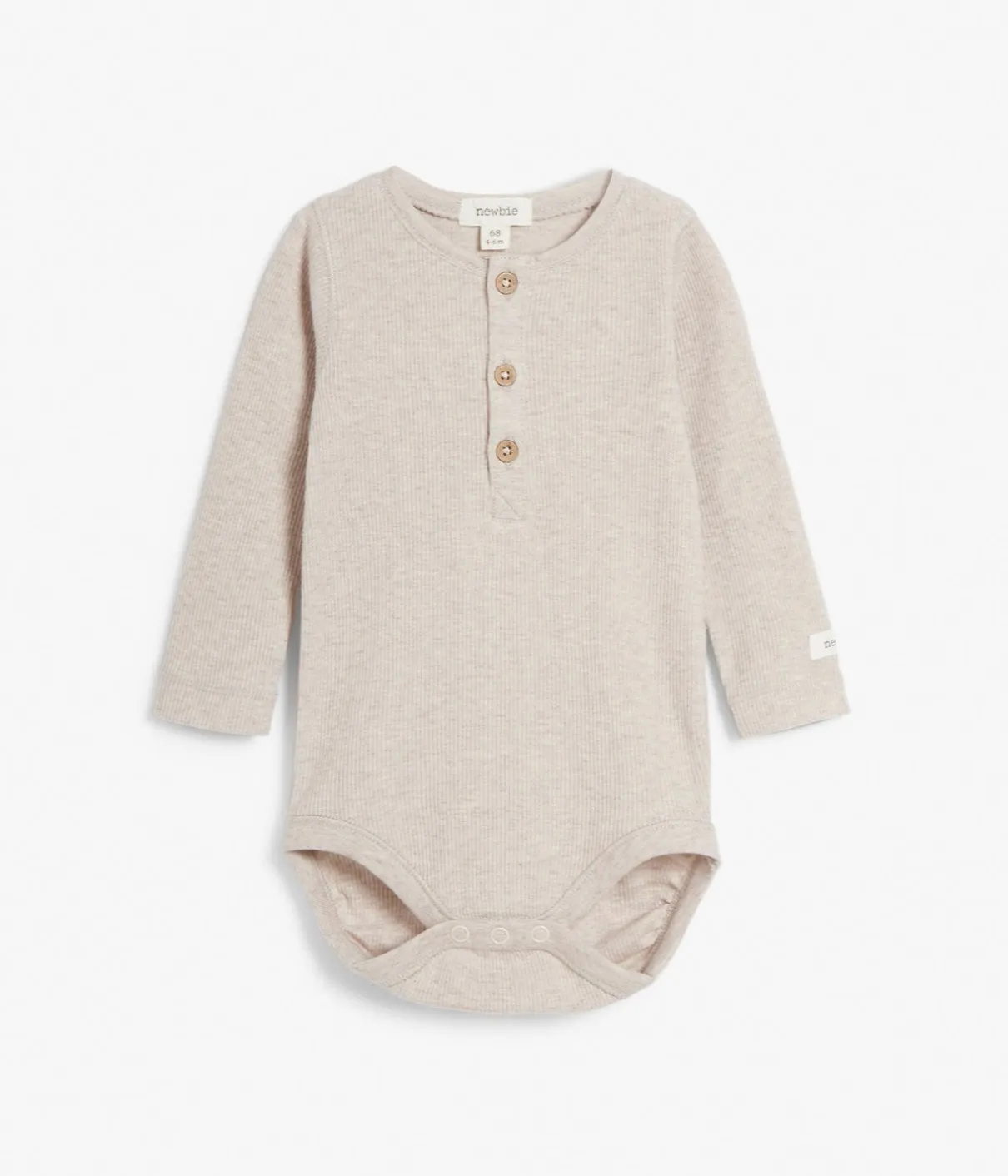 Baby beige ribbed bodysuit