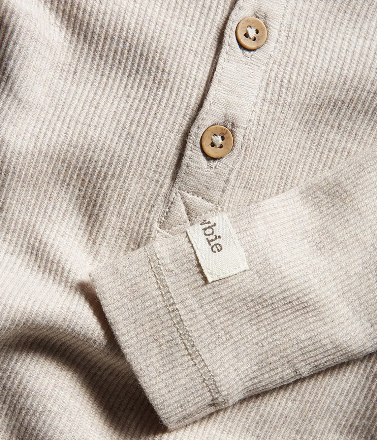 Baby beige ribbed bodysuit
