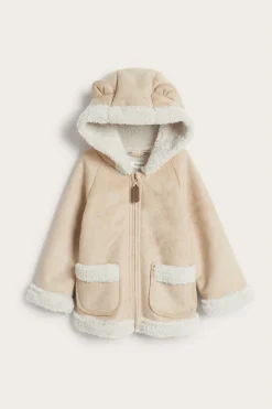 Baby beige shearling jacket