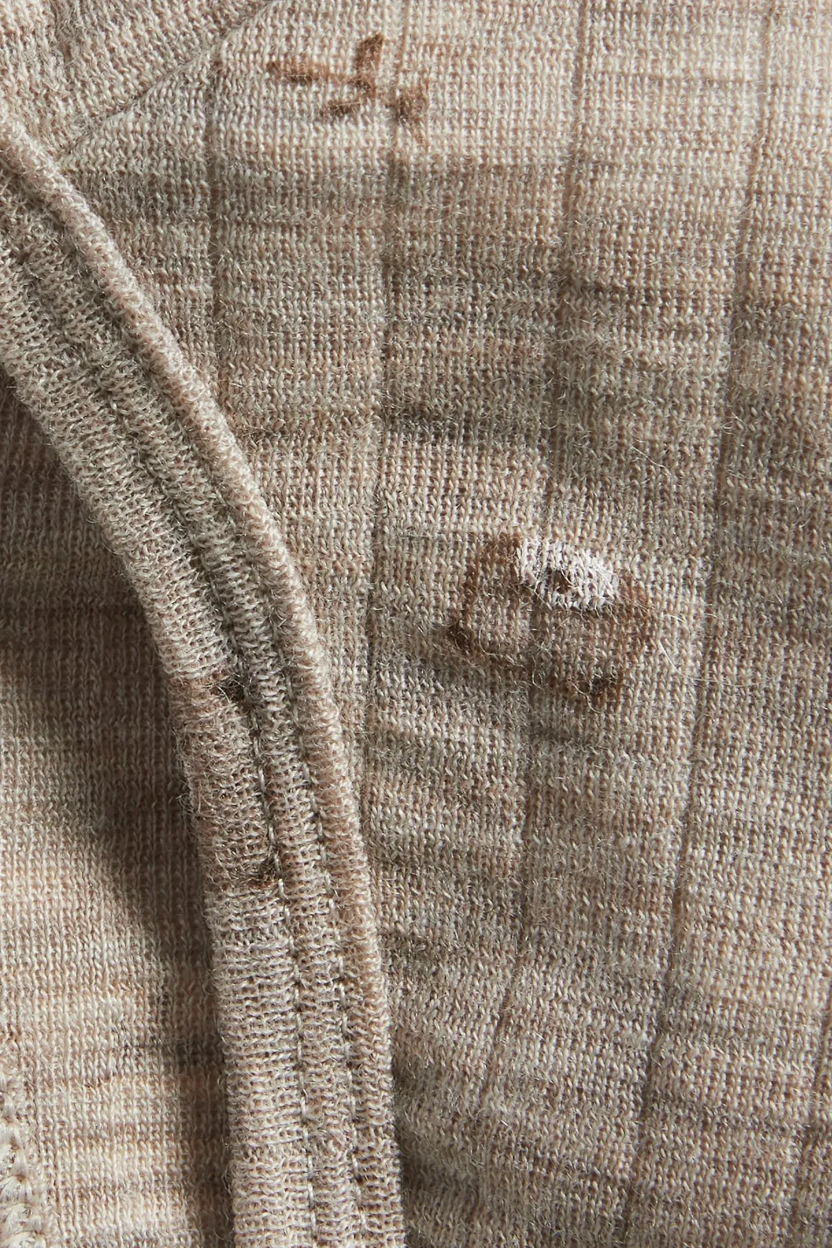 Baby beige teddy bear bonnet