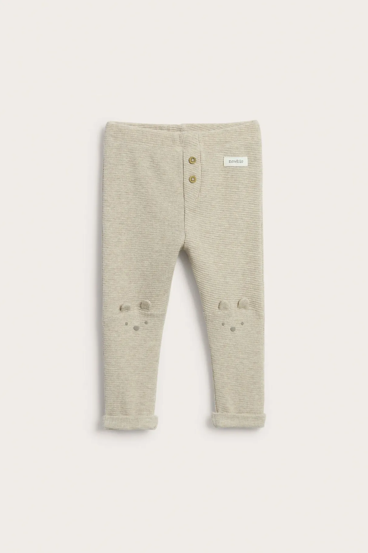 Baby beige waffle leggings