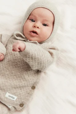 Baby beige wool-cashmere cardigan