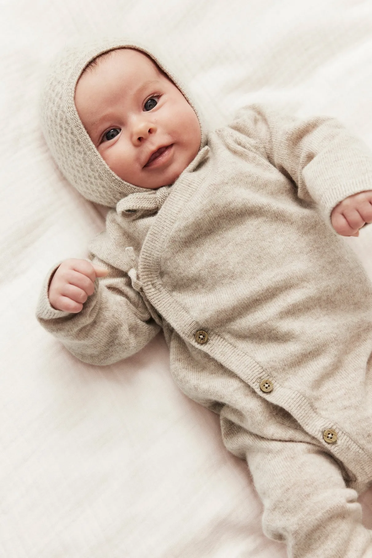 Baby beige wool-cashmere jumpsuit