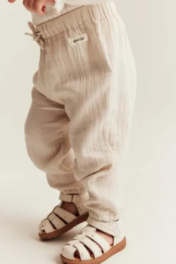 Baby beige woven trousers