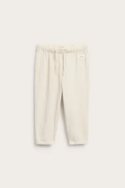 Baby beige woven trousers