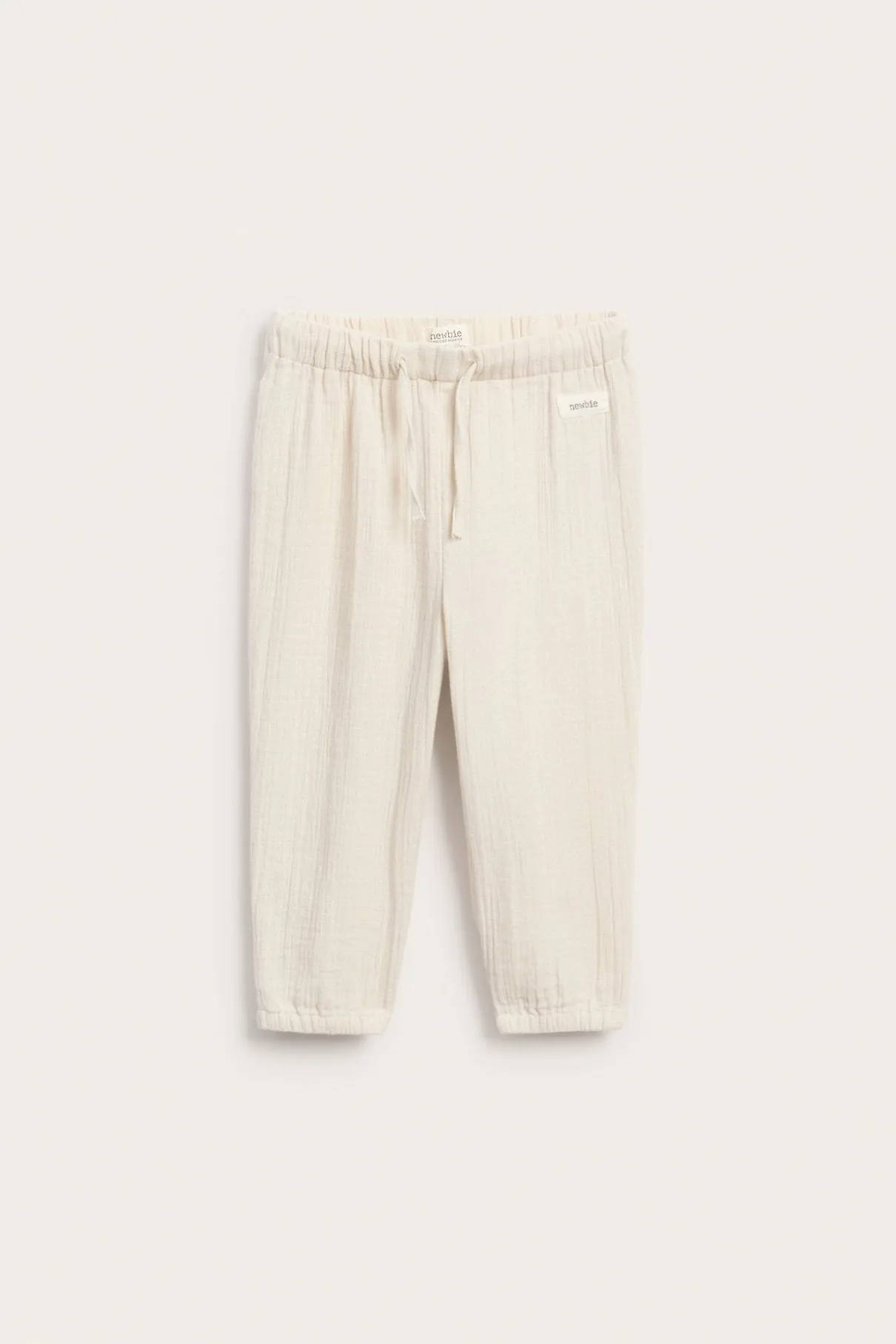 Baby beige woven trousers