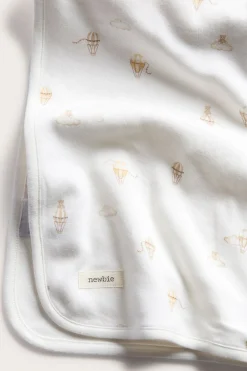 Baby blanket with hot air balloons