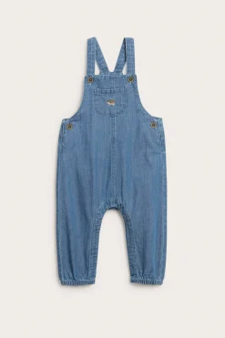 Baby blue denim dungarees