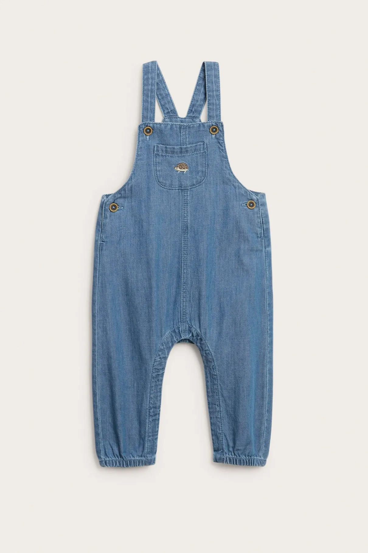 Baby blue denim dungarees