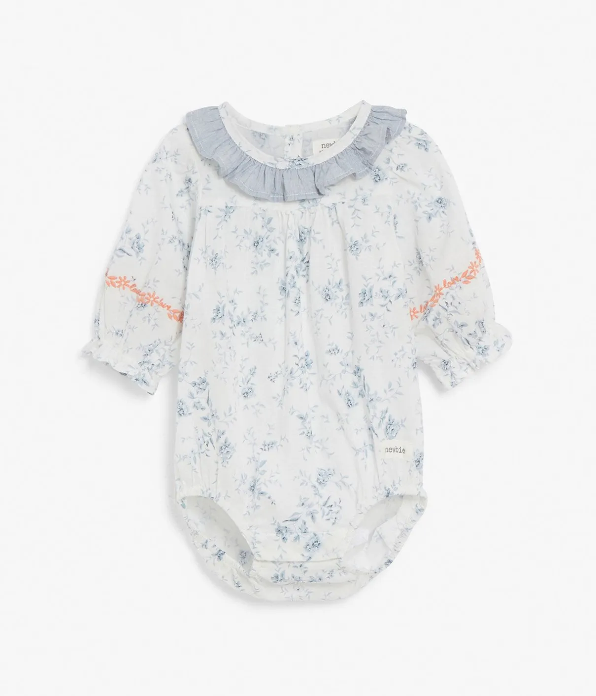Baby blue floral bodysuit