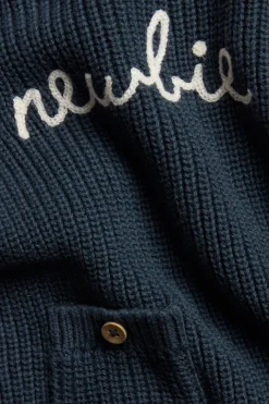 Baby blue knitted jumper with Newbie logo