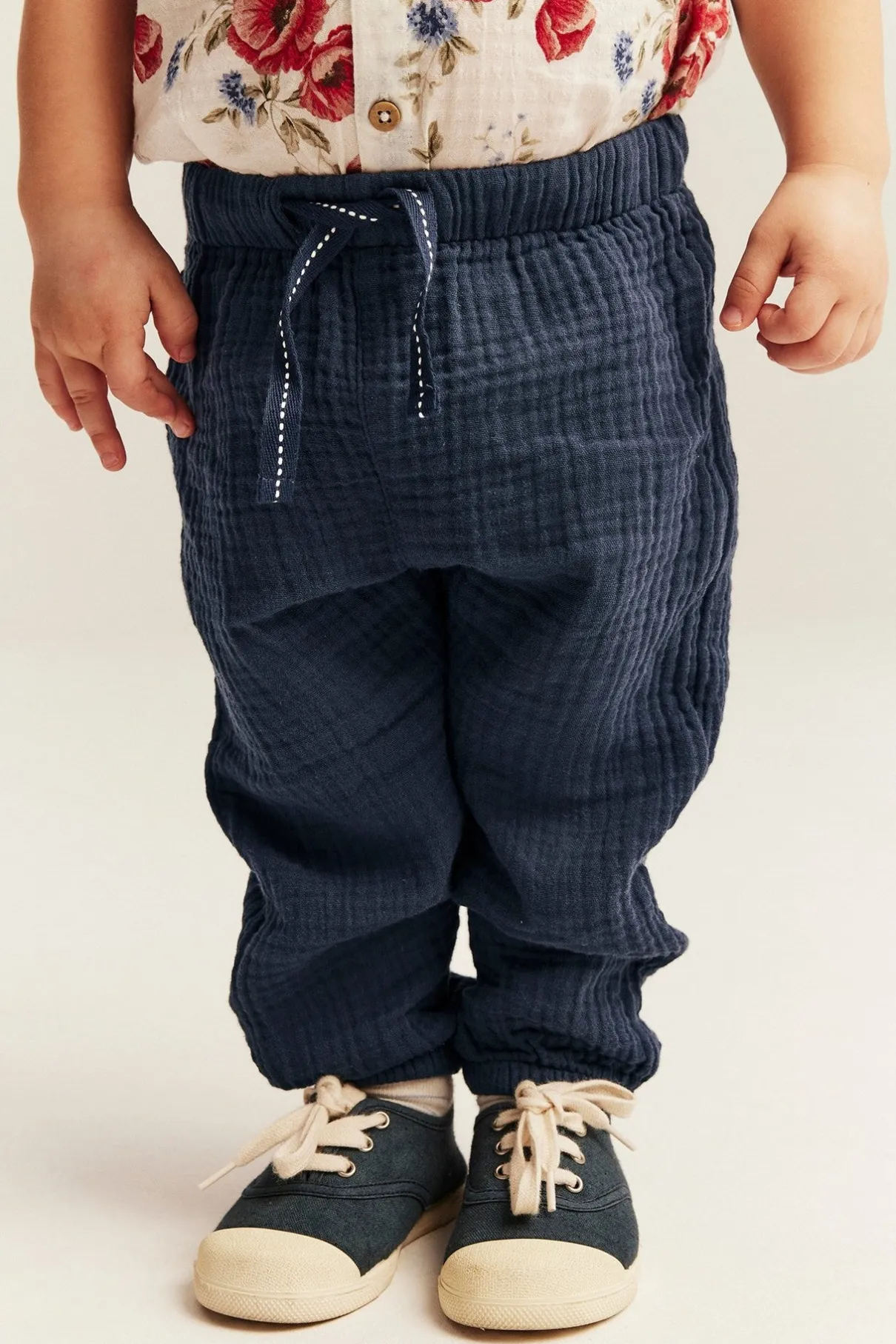 Baby blue muslin trousers