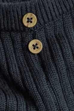 Baby blue ribbed wool leggings
