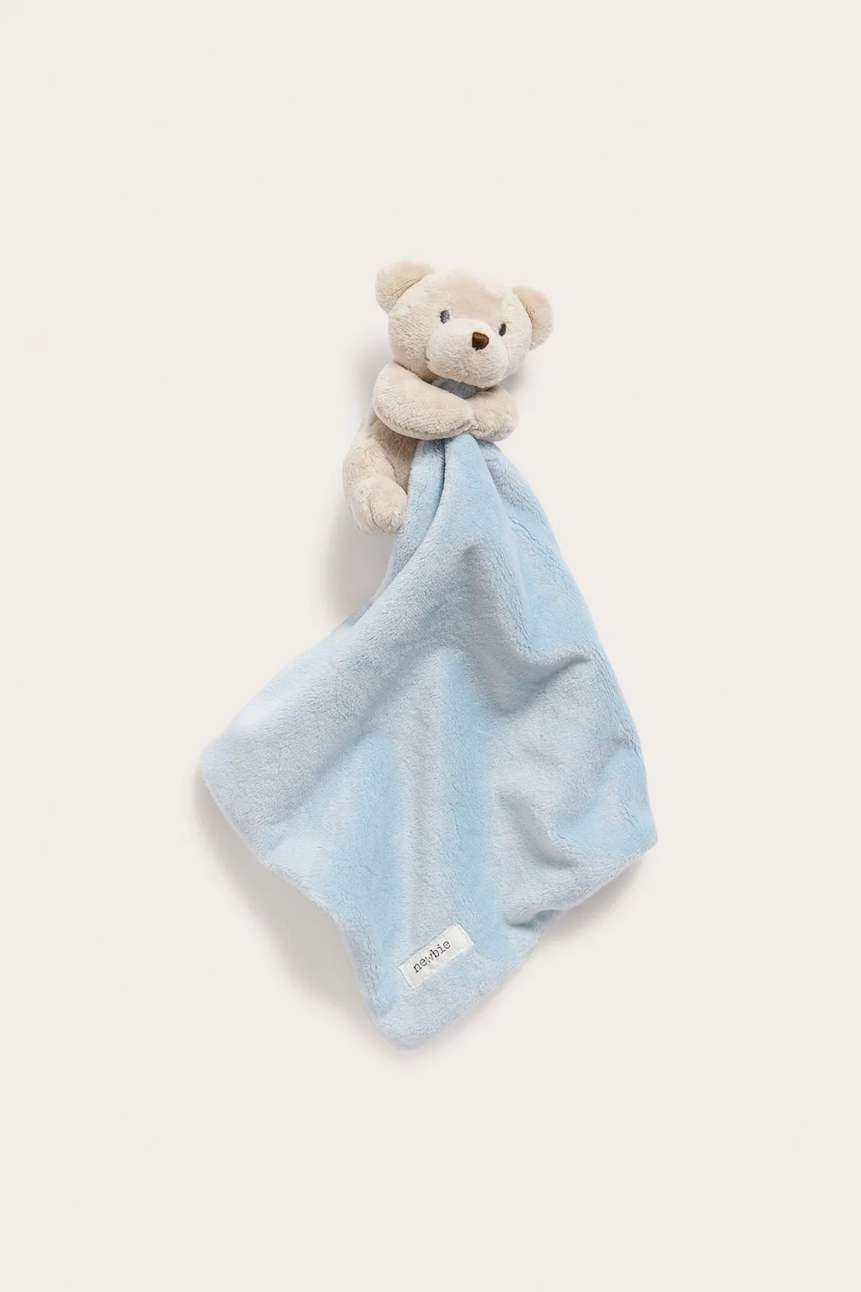 Baby blue teddy bear snuggle blanket