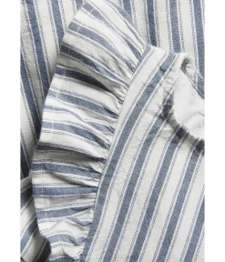 Baby blue/white striped sleeveless dress