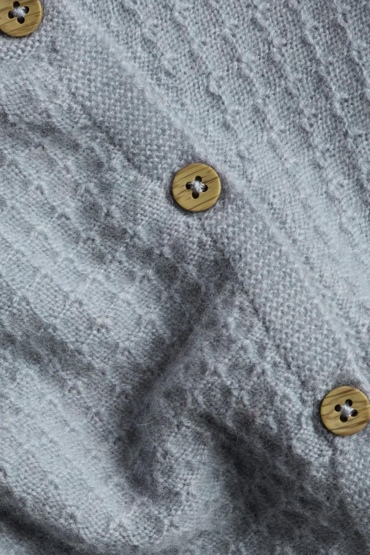 Baby blue wool-cashmere cardigan