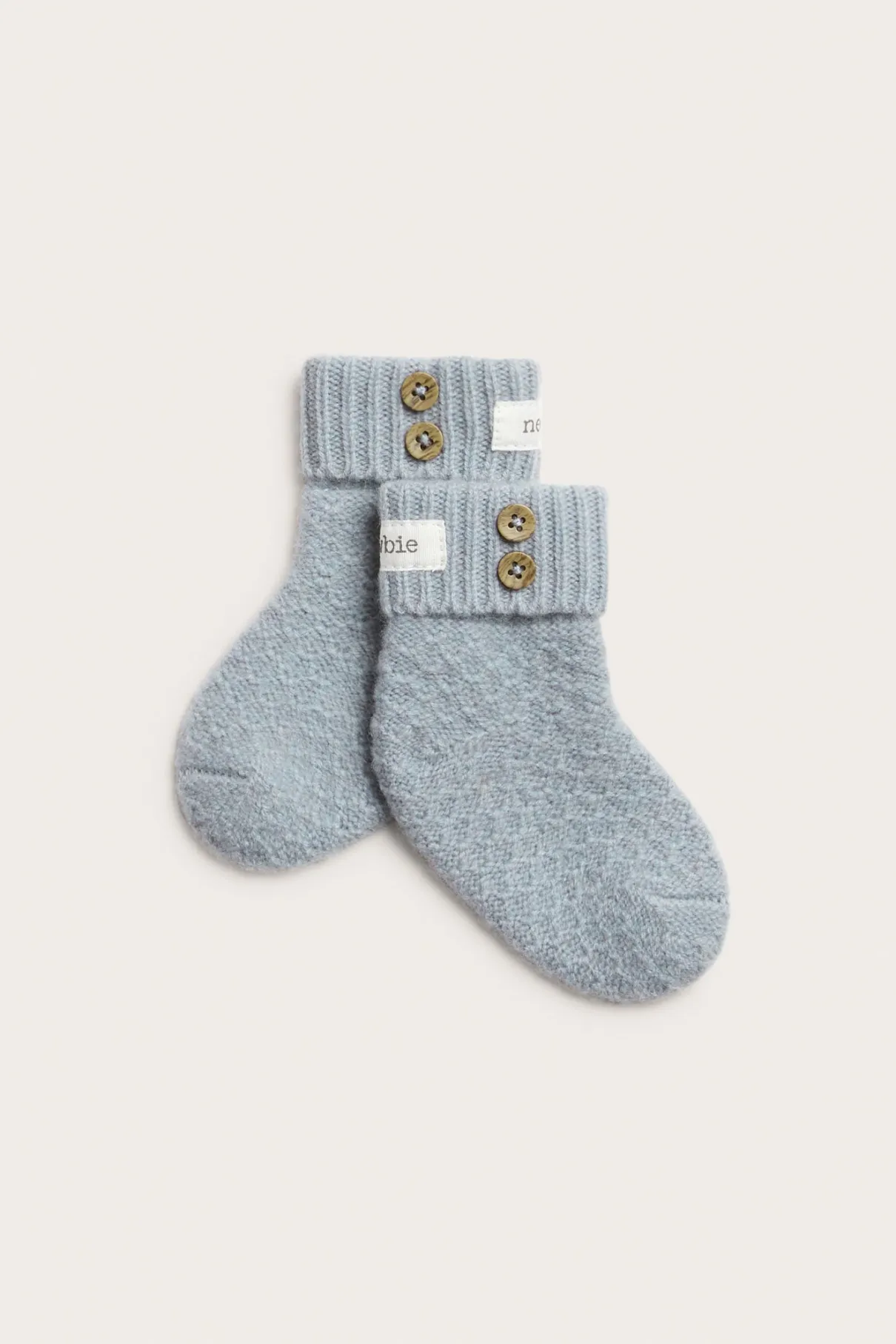 Baby blue wool-cashmere socks