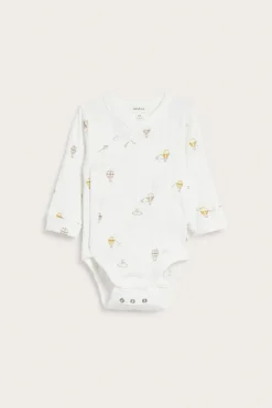 Baby bodysuit with hot air balloon motif