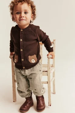 Baby brown checked trousers