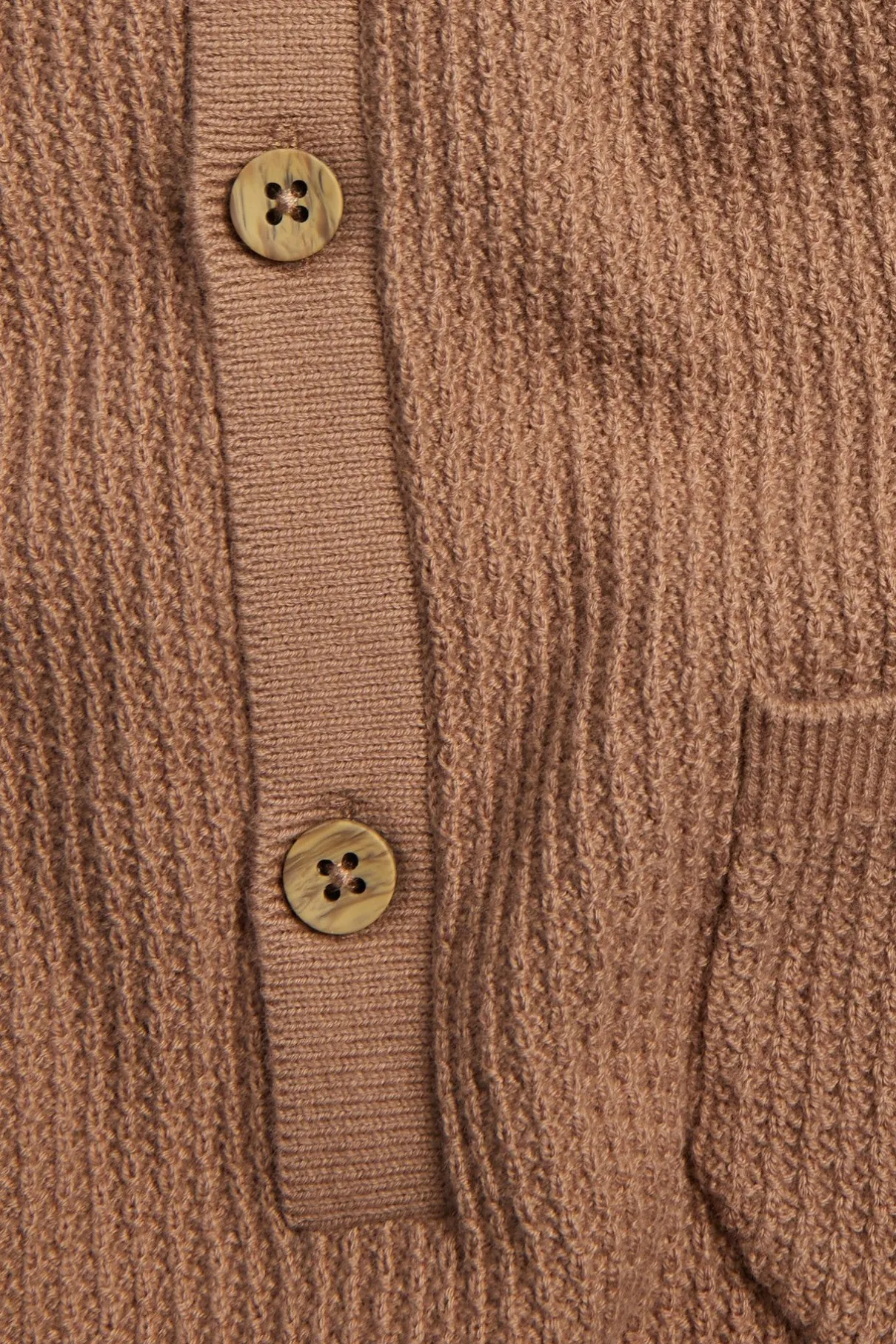 Baby brown fine-knit romper