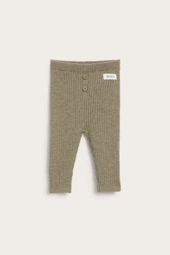 Baby brown wool-blend leggings