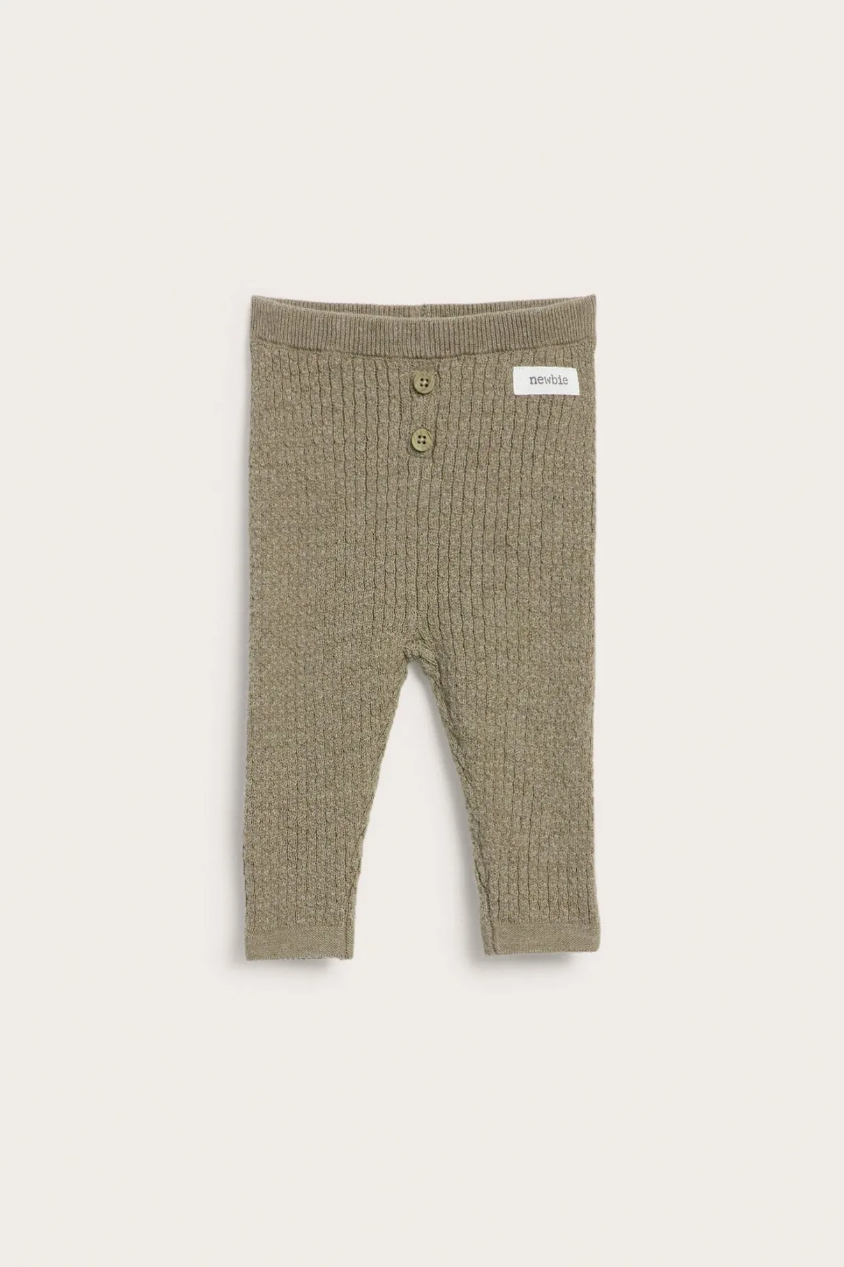 Baby brown wool-blend leggings