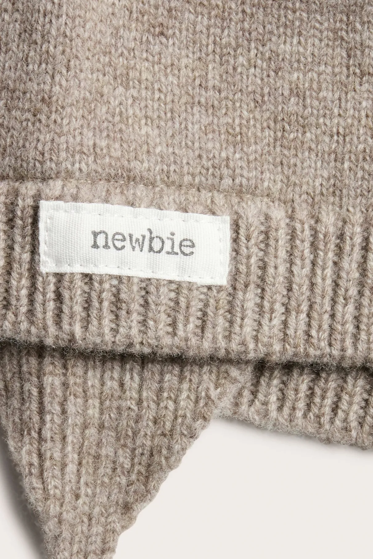 Baby brown wool bonnet hat