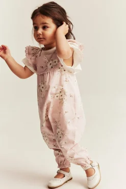Baby butterfly floral jumpsuit