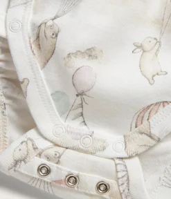 Baby cream bunny balloon bodysuit
