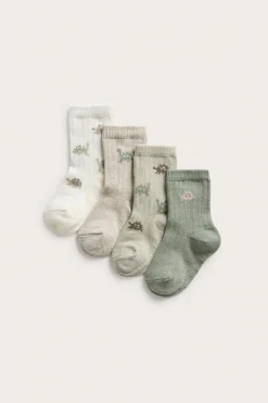 Baby dinosaur socks (4-pack)