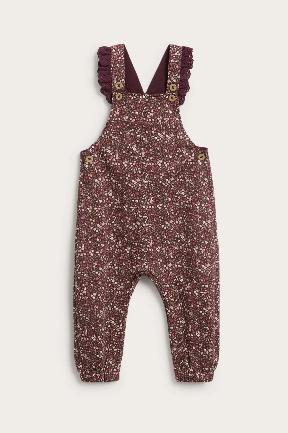 Baby ditsy floral dungarees