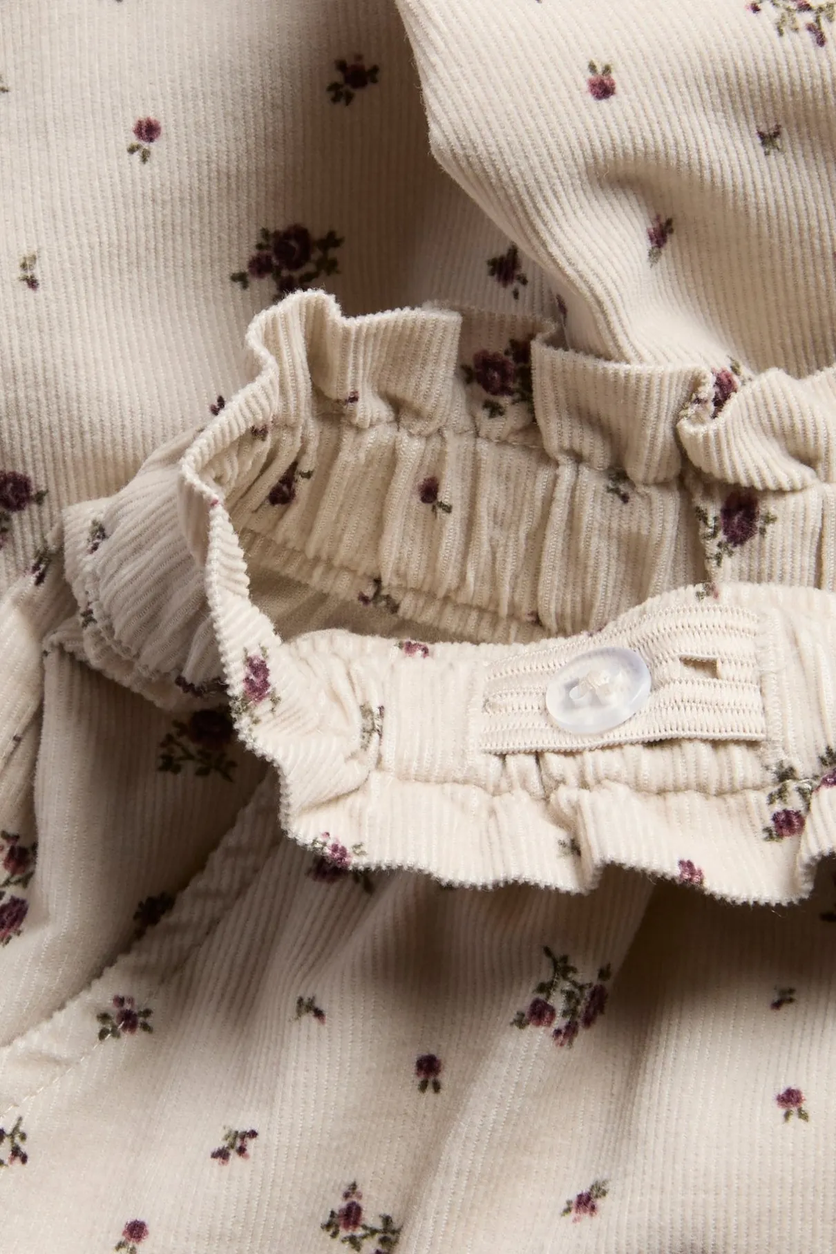 Baby floral corduroy trousers