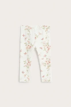 Baby floral leggings with butterflies
