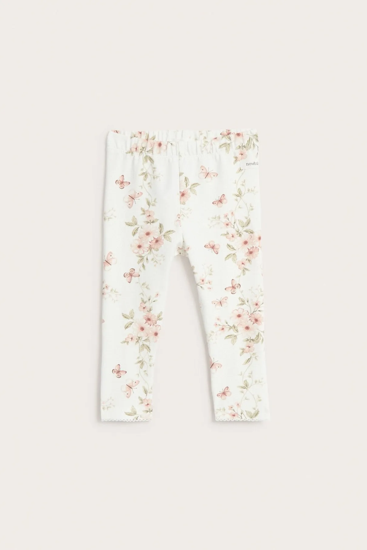 Baby floral leggings with butterflies