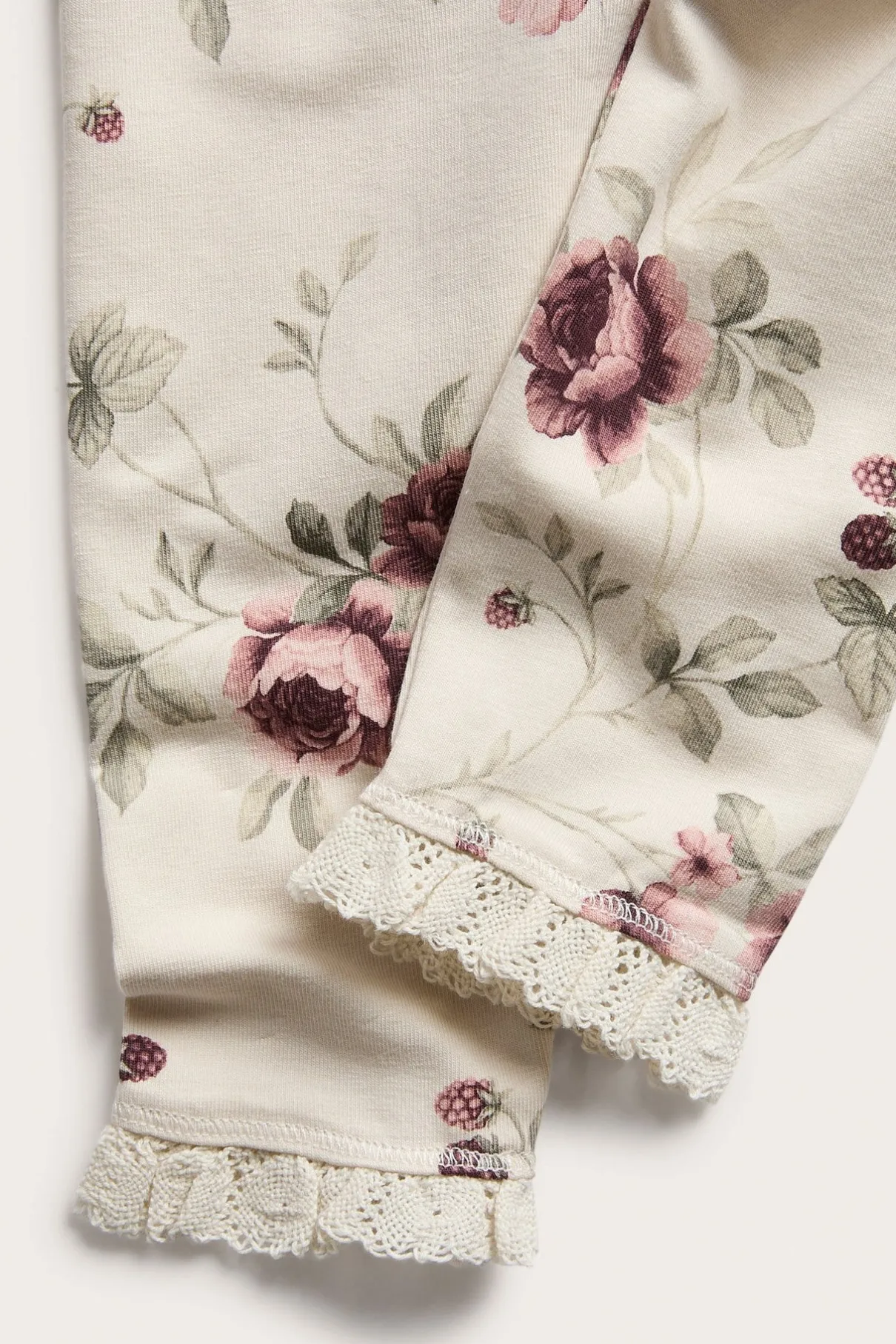 Baby floral leggings with frill