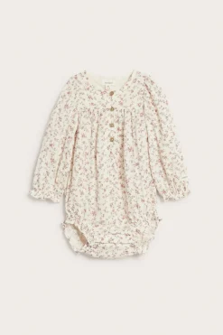 Baby floral muslin bodysuit