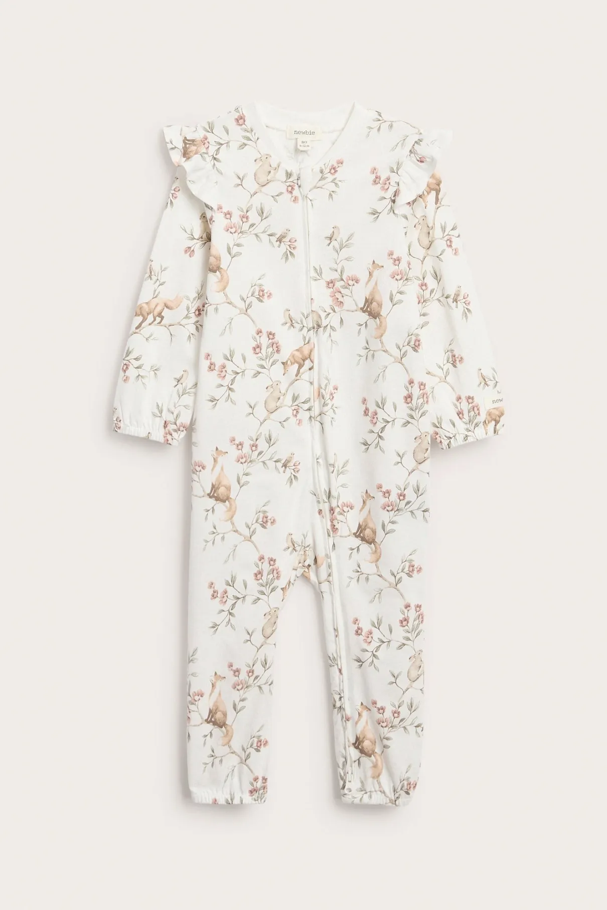 Baby floral pyjamas with frills