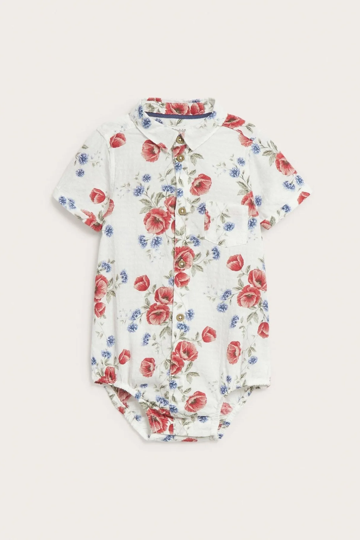 Baby floral short-sleeve bodysuit