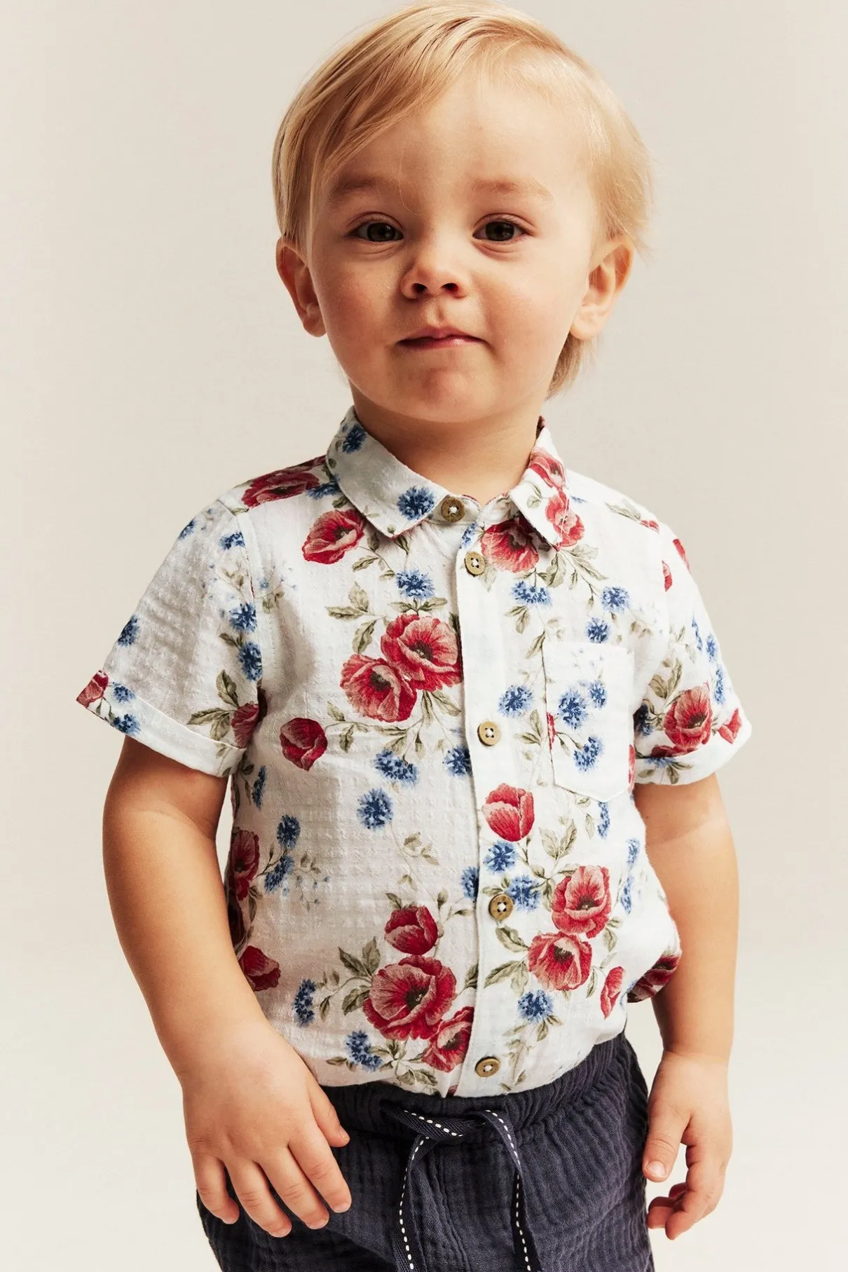 Baby floral short-sleeve bodysuit