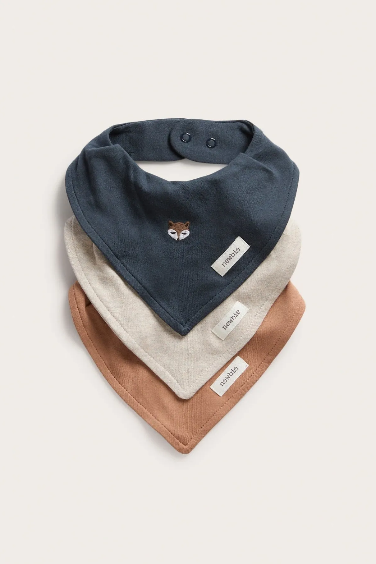 Baby fox motif bibs (3-pack)
