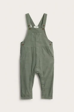 Baby green corduroy dungarees
