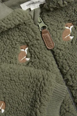 Baby green fox pile jacket