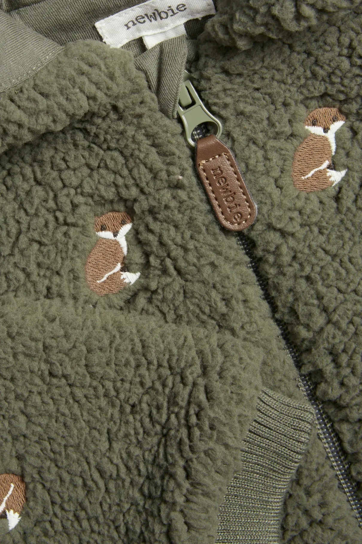 Baby green fox pile jacket