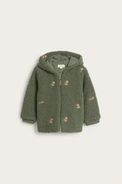Baby green fox pile jacket