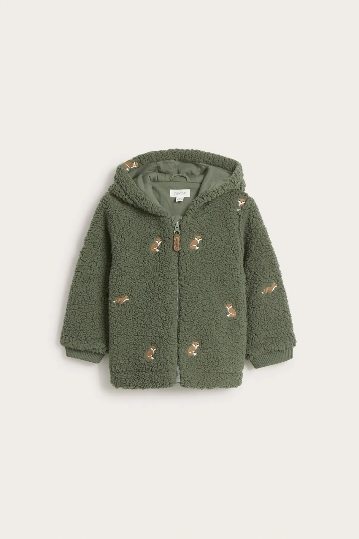 Baby green fox pile jacket