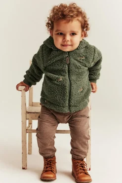 Baby green fox pile jacket