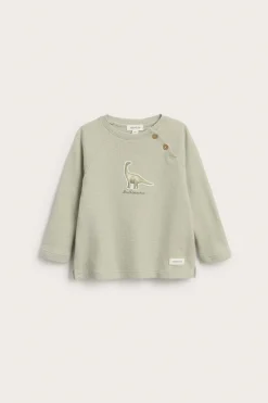 Baby green long sleeve dinosaur top